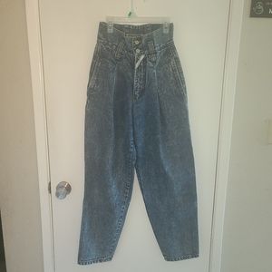 Vintage 80's Retro Acid washed high Waisted baggy harem pants Classic Jordache.